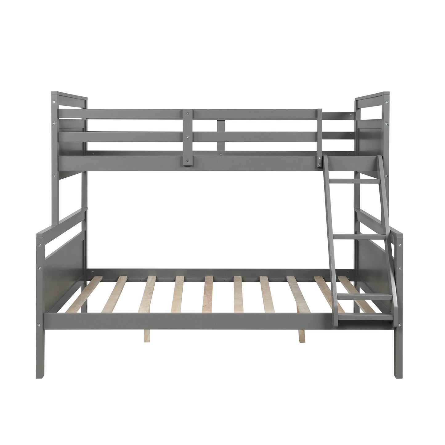 【Pottery Barn】Twin over Full Bunk Bed with Ladder Grey