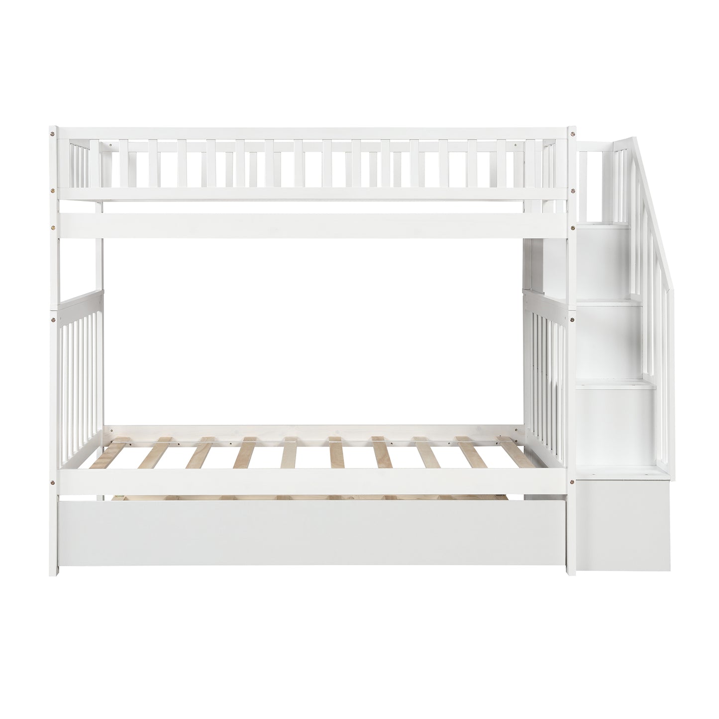 【Pottery Barn】Twin over Twin Bunk Bed with Trundle and Storage White